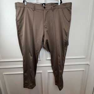 Winston Mens Brown‎ Chino Trousers Size 48 Flat Front Cotton Blend Made in Peru